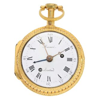 French complicated pair cased watch with alarm Circa 1790