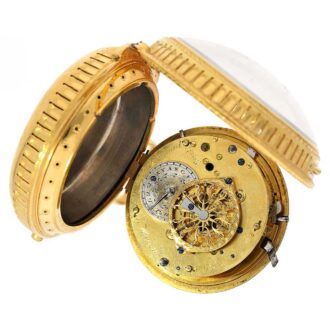 French complicated pair cased watch with alarm Circa 1790