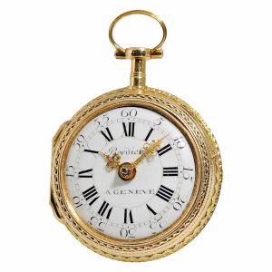 Swiss verge watch in a gold and enamel case Circa 1780