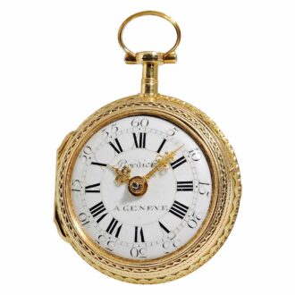 Swiss verge watch in a gold and enamel case Circa 1780