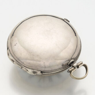 Dutch silver verge watch with mock pendulum Circa 1750
