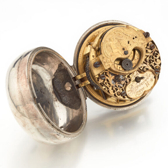 Dutch silver verge watch with mock pendulum Circa 1750 Dutch silver verge watch with mock pendulum Circa 1750
