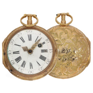 French 18 Carat gold watch with rare repeater Circa 1750