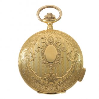 Swiss 18 carat gold full hunter cased minute repeater watch Circa 1910