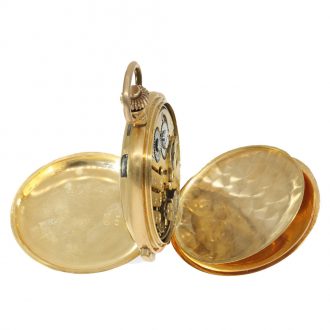 Swiss 18 carat gold full hunter cased minute repeater watch Circa 1910