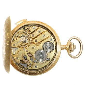 Swiss 18 carat gold full hunter cased minute repeater watch Circa 1910