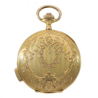 Swiss 18 carat gold full hunter cased minute repeater watch Circa 1910