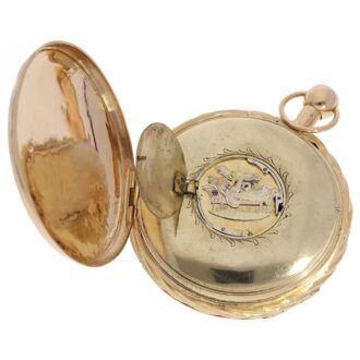 French gold repeater with hidden erotic automaton Circa 1820