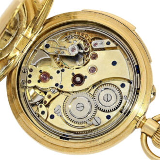 Swiss exquisite gold minute repeating pocket watch Circa 1905