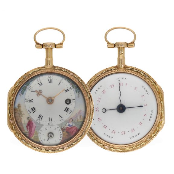 Probably French 18 Carat gold double sided verge watch Circa 1760 Probably French 18 Carat gold double sided verge watch Circa 1760