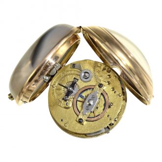 High quality French 20 Carat gold and agate pocket watch Circa 1770