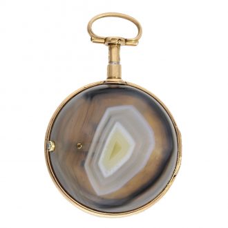 High quality French 20 Carat gold and agate pocket watch Circa 1770