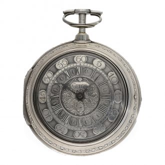 Large English pocket watch with striking mechanism Circa 1720