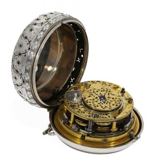 Large English pocket watch with striking mechanism Circa 1720