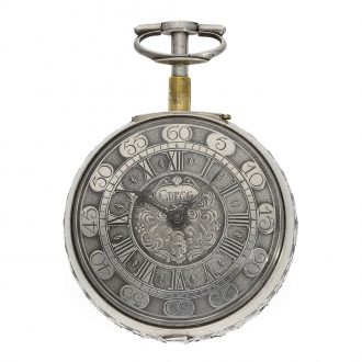 Large English pocket watch with striking mechanism Circa 1720
