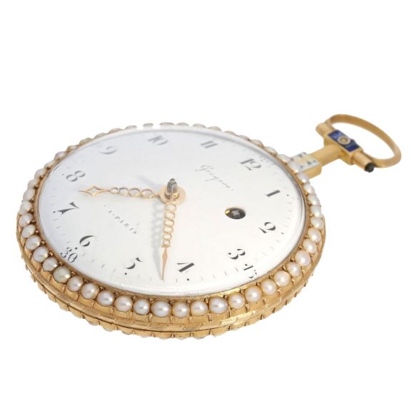 French 18 carat gold and enamel verge pocket watch Circa 1775 French 18 carat gold and enamel verge pocket watch Circa 1775