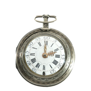 German silver pair cased quarter repeating watch Circa 1750