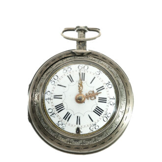 German silver pair cased quarter repeating watch Circa 1750