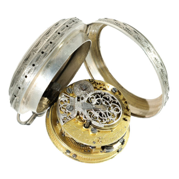 German silver pair cased quarter repeating watch Circa 1750 German silver pair cased quarter repeating watch Circa 1750