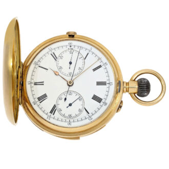 Swiss minute repeater with chronograph "Compteur" Circa 1880 Swiss minute repeater with chronograph "Compteur" Circa 1880