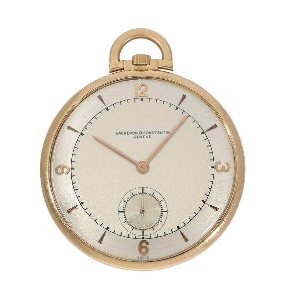 Swiss exquisite 18K rose gold open faced dress watch Circa 1940