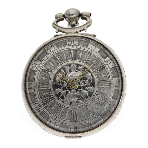 English silver pocket watch with astronomical calendar Circa 1736 English silver pocket watch with astronomical calendar Circa 1736