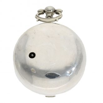 English silver pocket watch with astronomical calendar Circa 1736