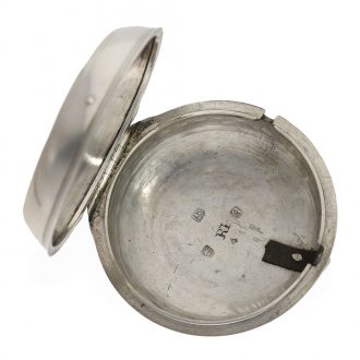 English silver pocket watch with astronomical calendar Circa 1736