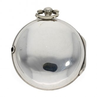 English silver pocket watch with astronomical calendar Circa 1736