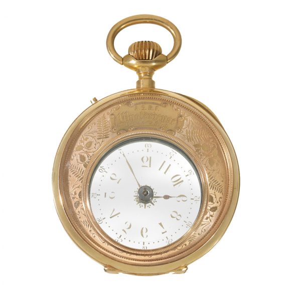 Swiss gold unique unusual ‘Mysterieuse’ in original box Circa 1888 Swiss gold unique unusual ‘Mysterieuse’ in original box Circa 1888