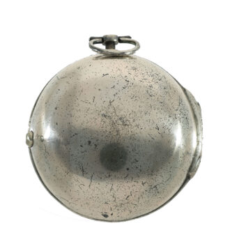 German silver early pocket watch with date Circa 1714