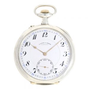 German silver lever pocket watch with bleu minutes Circa 1917
