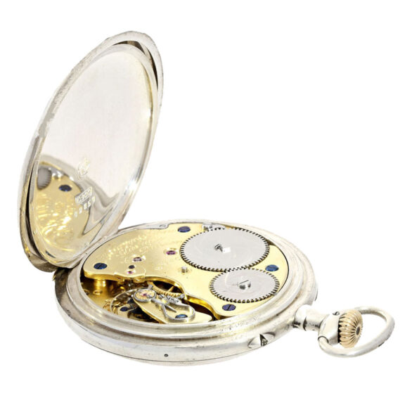 German silver lever pocket watch with bleu minutes Circa 1917 German silver lever pocket watch with bleu minutes Circa 1917