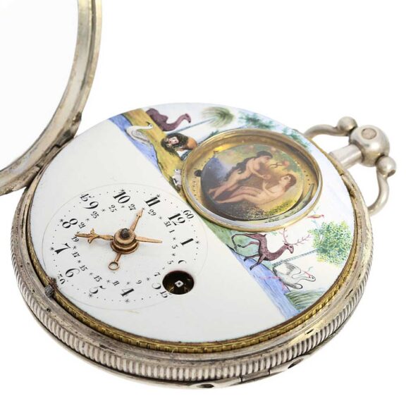 French "Adam & Eve seconds automaton" with date Circa 1790 French "Adam & Eve seconds automaton" with date Circa 1790