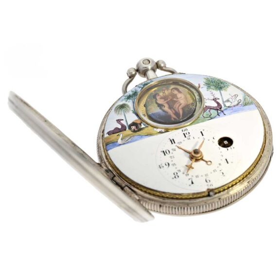 French "Adam & Eve seconds automaton" with date Circa 1790 French "Adam & Eve seconds automaton" with date Circa 1790