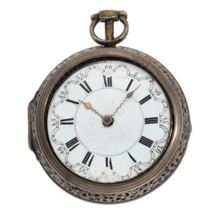 Early Dutch silver pair cased repeating verge watch Circa 17101710