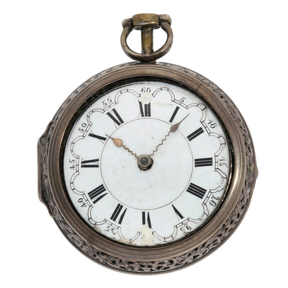 Early Dutch silver pair cased repeating verge watch Circa 17101710