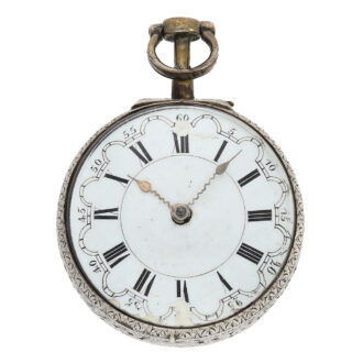 Early Dutch silver pair cased repeating verge watch Circa 1710