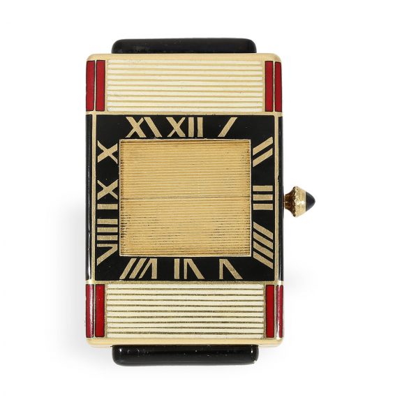 French Art Deco ‘Montre de Sac Guillotine’ Circa 1929 French Art Deco ‘Montre de Sac Guillotine’ Circa 1929