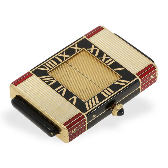 French Art Deco ‘Montre de Sac Guillotine’ Circa 1929 French Art Deco ‘Montre de Sac Guillotine’ Circa 1929