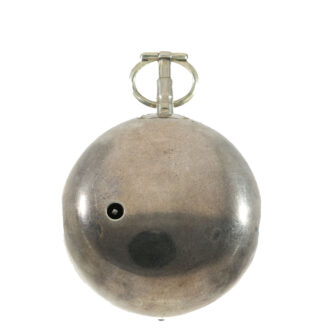 Dutch silver early verge watch with mock pendulum Circa 1730