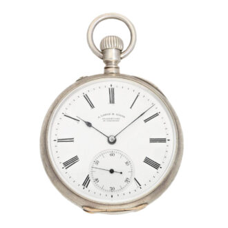 German silver lever watch with monogram Circa 1884 German silver lever watch with monogram Circa 1884