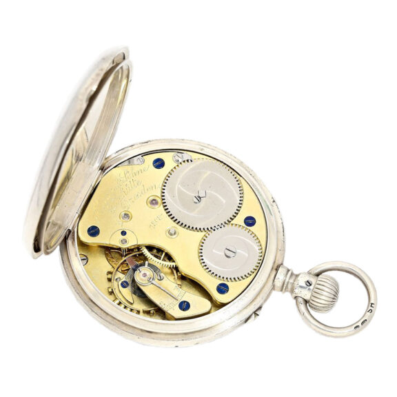 German silver lever watch with monogram Circa 1884 German silver lever watch with monogram Circa 1884
