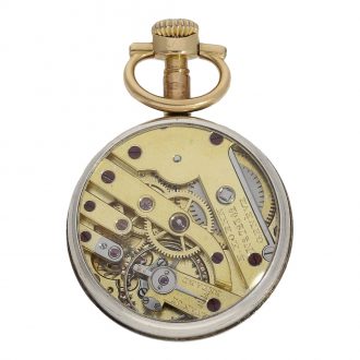 Swiss unique 18 carat gold and enamel lever watch Circa 1887