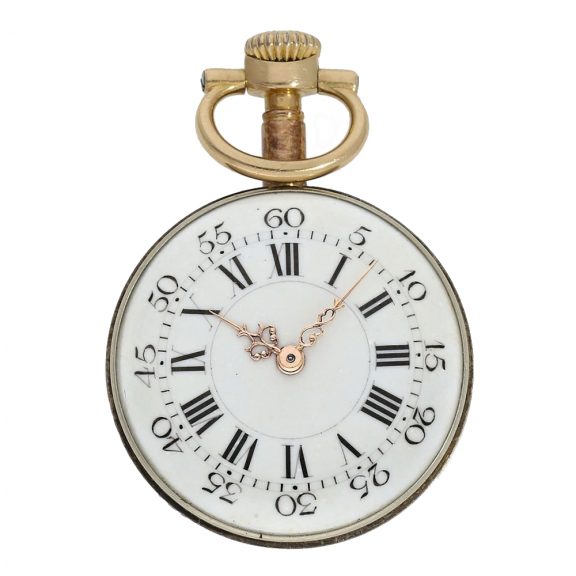 Swiss unique 18 carat gold and enamel lever watch Circa 1887 Swiss unique 18 carat gold and enamel lever watch Circa 1887
