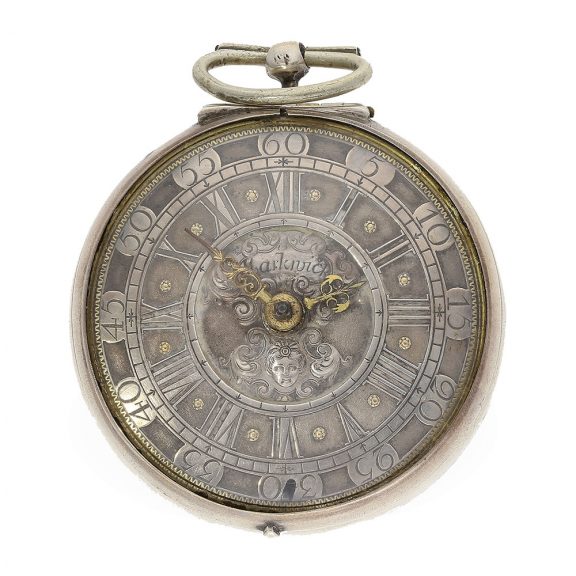 English pocket watch with rock crystal cock Circa 1700 English pocket watch with rock crystal cock Circa 1700