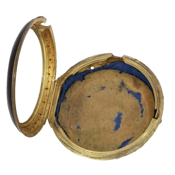 English large 18 Carat gold double case verge watch Circa 1800 English large 18 Carat gold double case verge watch Circa 1800