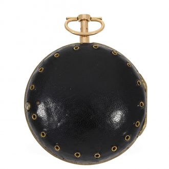 English large 18 Carat gold double case verge watch Circa 1800