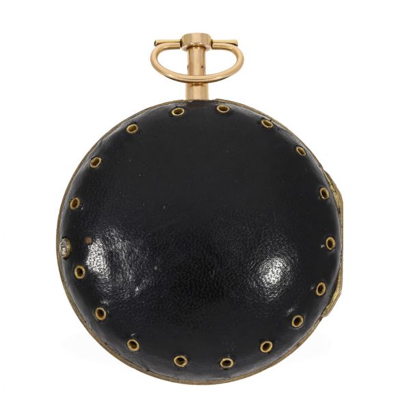 English large 18 Carat gold double case verge watch Circa 1800 English large 18 Carat gold double case verge watch Circa 1800