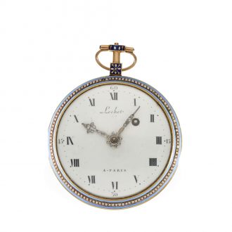 French 18 carat gold and enamelled verge watch Circa 1795